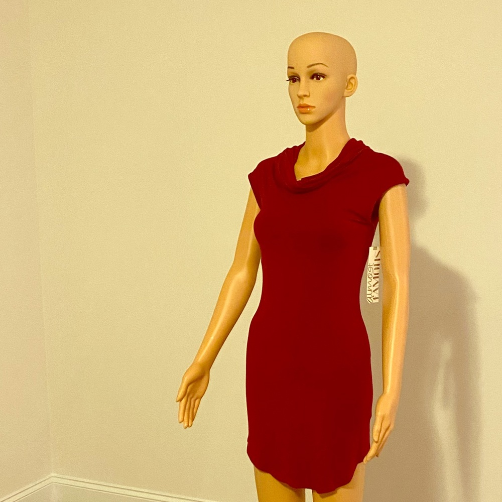 Cowl Neck Mini Dress